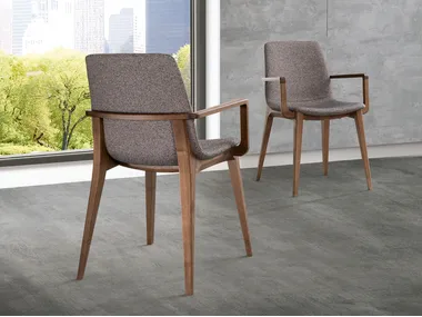 ELLEN - Upholstered chair with armrests _ Pacini & Cappellini